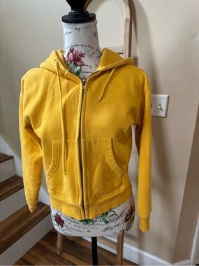 Urban Outfitters Sunny Yellow Zip Hoodie